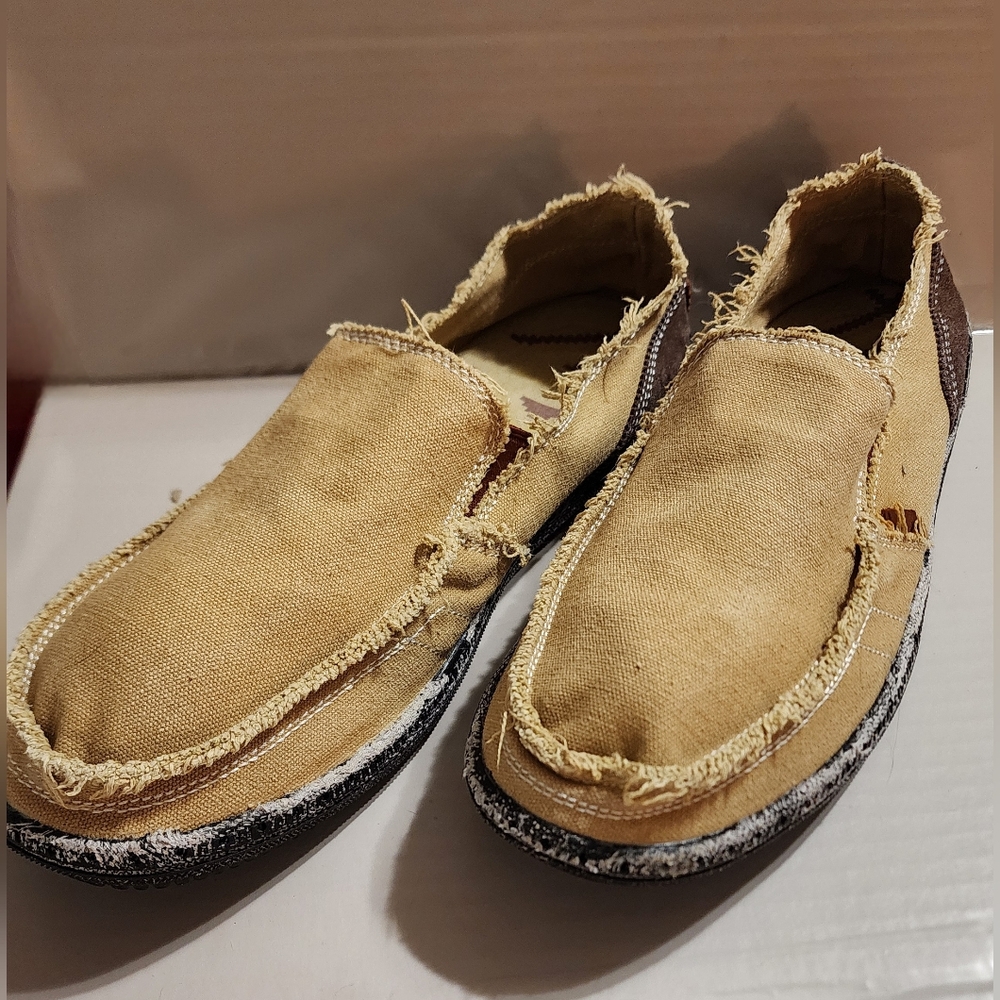 CASMAG Men's Casual Cloth Shoes Canvas Slip on Loafers Size 48 (US 13)